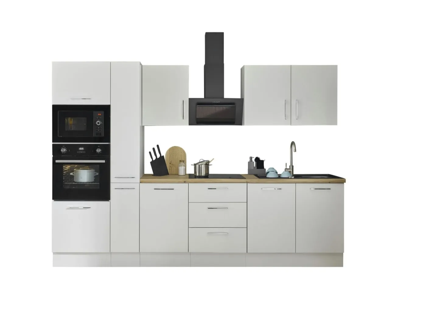 Küchenblock mit E-Geräten CORNWALL (Zeile-Backofen-Mikrowelle-Apotheker) II