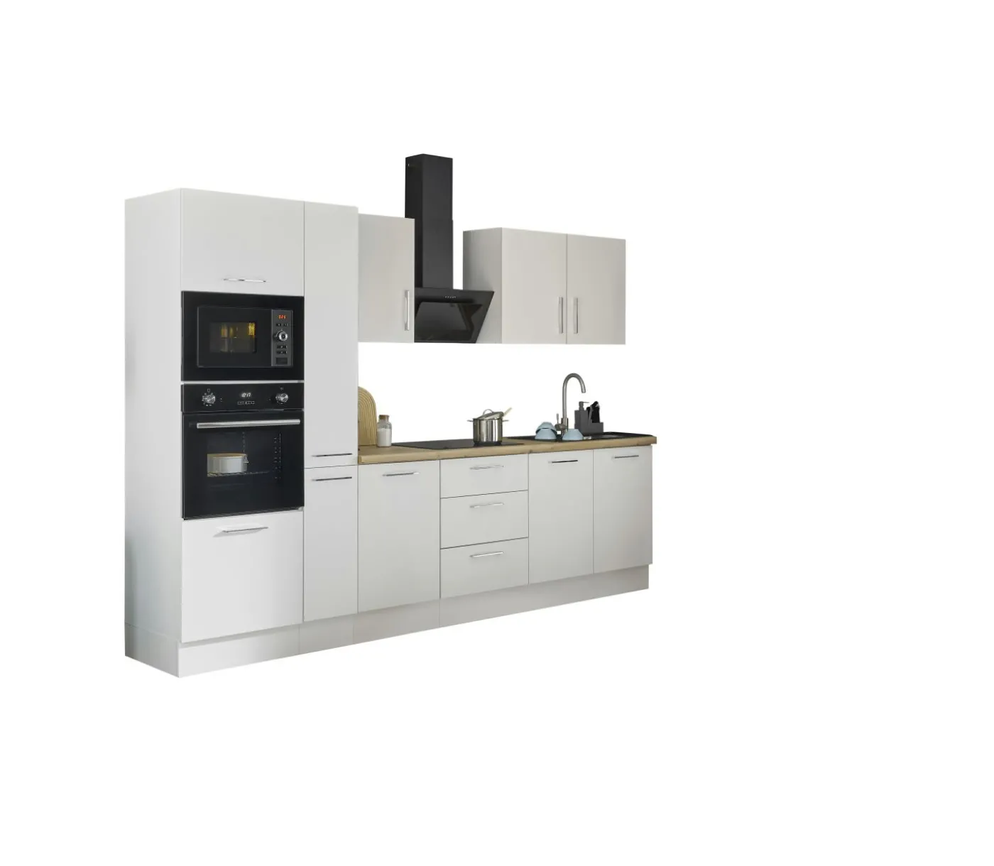 Küchenblock mit E-Geräten CORNWALL (Zeile-Backofen-Mikrowelle-Apotheker) II