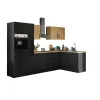 Küchenblock mit E-Geräten CORNWALL (Ecke-Backofen-Kühlschrank-Apotheker) V