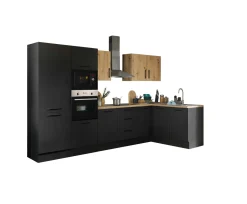Bega BBK Küchenblock mit E-Geräten CORNWALL (Ecke-Backofen-Kühlschrank-Mikrowelle) III* Küchenzeilen Mit Geräten