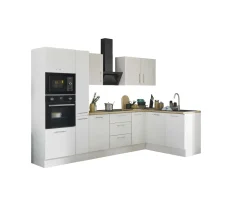 Küchenblock mit E-Geräten CORNWALL (Ecke-Backofen-Mikrowelle-Apotheker) II