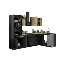 Bega BBK Küchenblock mit E-Geräten CORNWALL (Ecke-Backofen-Mikrowelle) IV* Küchenzeilen Mit Geräten