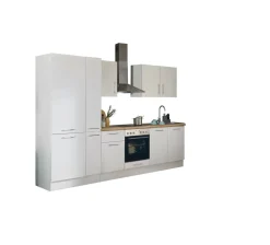 Bega BBK Küchenblock mit E-Geräten CORNWALL (Zeile-Kühlschrank-Apotheker) I* Küchenzeilen Mit Geräten