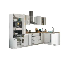 Bega BBK Küchenblock mit E-Geräten CORNWALL (Ecke-Backofen-Geschirrspüler-Mikrowelle) III* Küchenzeilen Mit Geräten