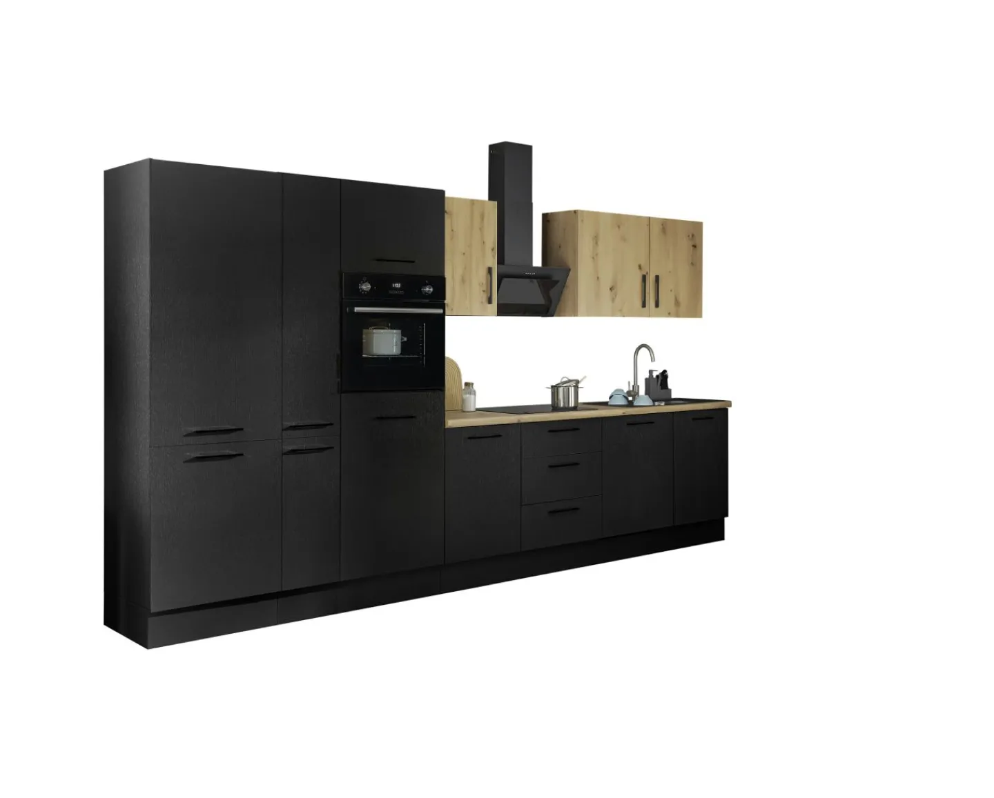 Bega BBK Küchenblock mit E-Geräten CORNWALL (Zeile-Backofen-Geschirrspüler-Kühlschrank-Apotheker) VIII* Küchenzeilen Mit Geräten