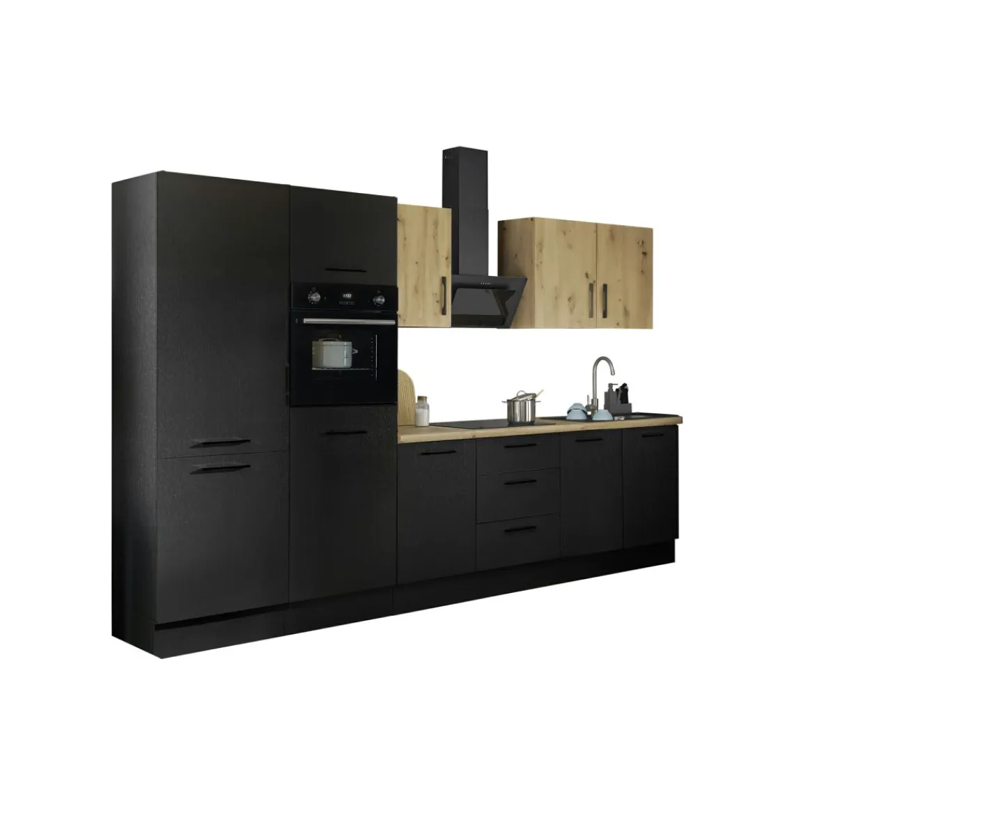 Bega BBK Küchenblock mit E-Geräten CORNWALL (Zeile-Backofen-Kühlschrank) XII* Küchenzeilen Mit Geräten