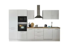 Bega BBK Küchenblock mit E-Geräten CORNWALL (Zeile-Backofen-Geschirrspüler-Kühlschrank-Mikrowelle) I* Küchenzeilen Mit Geräten