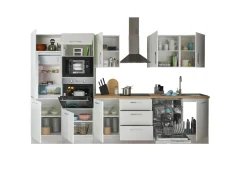 Bega BBK Küchenblock mit E-Geräten CORNWALL (Zeile-Backofen-Geschirrspüler-Kühlschrank-Mikrowelle) I* Küchenzeilen Mit Geräten