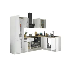 Küchenblock mit E-Geräten CORNWALL (Ecke-Kühlschrank) II