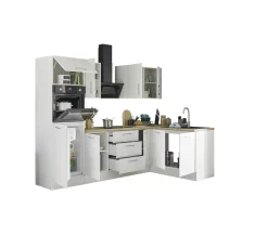 Bega BBK Küchenblock mit E-Geräten CORNWALL (Ecke-Backofen-Kühlschrank) II* Küchenzeilen Mit Geräten