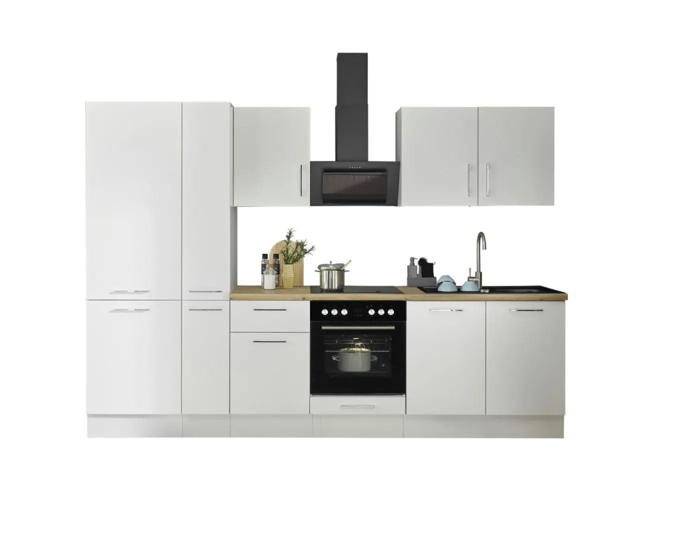 Küchenblock mit E-Geräten CORNWALL (Zeile-Kühlschrank-Apotheker) II