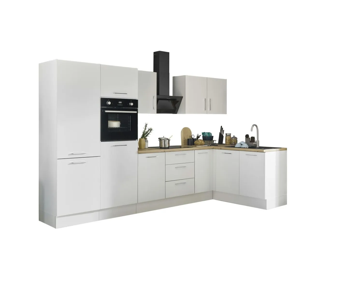 Bega BBK Küchenblock mit E-Geräten CORNWALL (Ecke-Backofen-Kühlschrank) IV* Küchenzeilen Mit Geräten