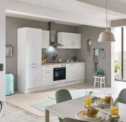 Küchenblock mit E-Geräten CORNWALL (Zeile-Geschirrspüler-Kühlschrank) I