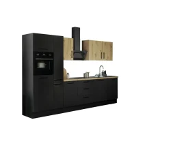 Bega BBK Küchenblock mit E-Geräten CORNWALL (Zeile-Backofen-Geschirrspüler-Kühlschrank-Apotheker) VI* Küchenzeilen Mit Geräten