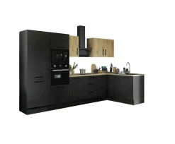 Bega BBK Küchenblock mit E-Geräten CORNWALL (Ecke-Backofen-Kühlschrank-Mikrowelle) IV* Küchenzeilen Mit Geräten