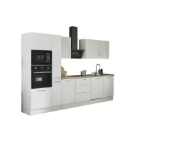 Bega BBK Küchenblock mit E-Geräten CORNWALL (Zeile-Backofen-Geschirrspüler-Mikrowelle-Apotheker) II* Küchenzeilen Mit Geräten