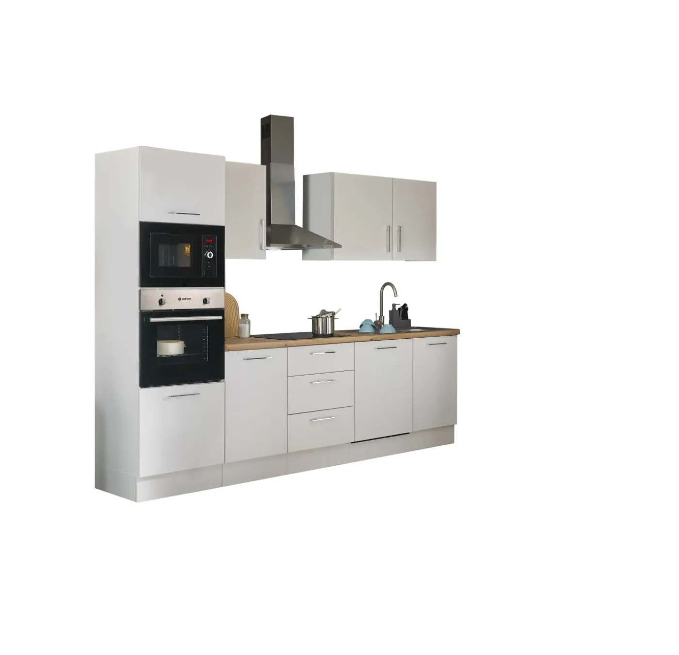 Küchenblock mit E-Geräten CORNWALL (Zeile-Backofen-Mikrowelle) III