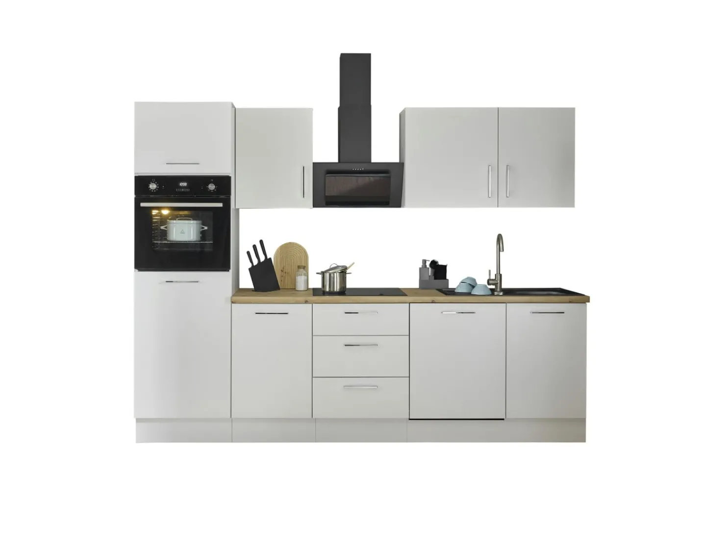Bega BBK Küchenblock mit E-Geräten CORNWALL (Zeile-Backofen-Kühlschrank) IV* Küchenzeilen Mit Geräten