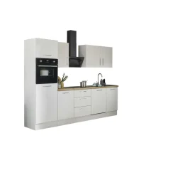 Bega BBK Küchenblock mit E-Geräten CORNWALL (Zeile-Backofen-Kühlschrank) IV* Küchenzeilen Mit Geräten