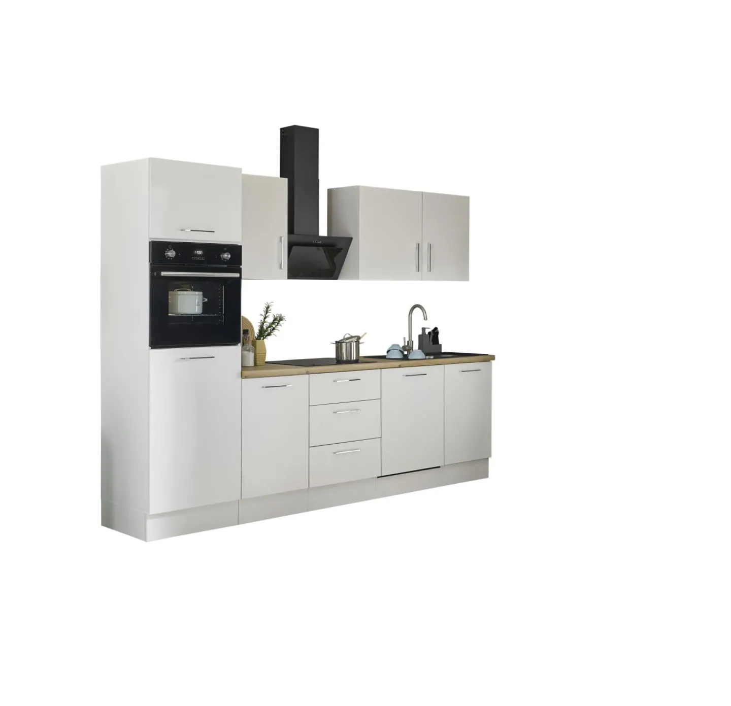 Bega BBK Küchenblock mit E-Geräten CORNWALL (Zeile-Backofen-Kühlschrank) IV* Küchenzeilen Mit Geräten