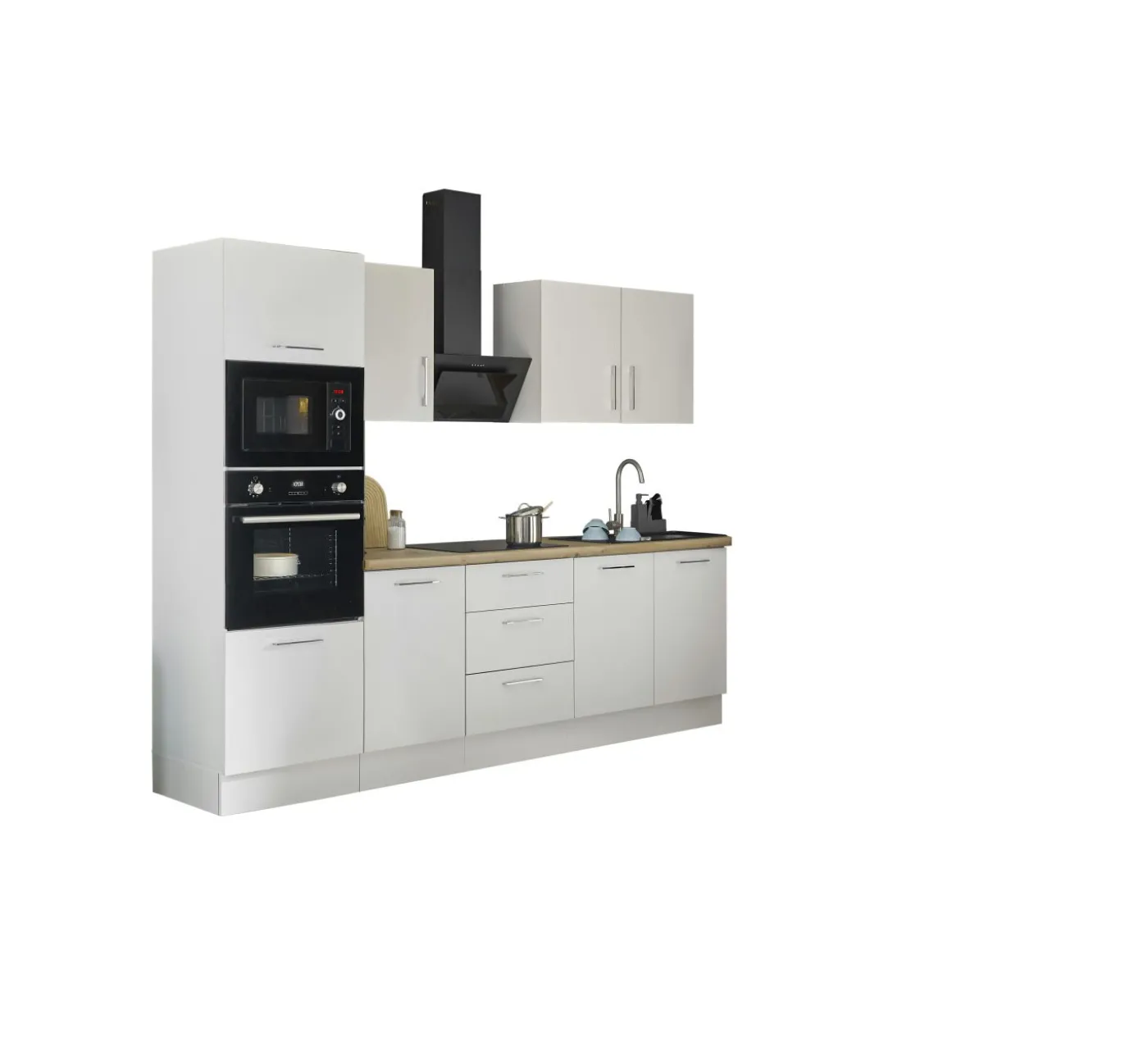 Küchenblock mit E-Geräten CORNWALL (Zeile-Backofen-Mikrowelle) II