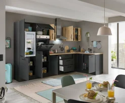 Bega BBK Küchenblock mit E-Geräten CORNWALL (Ecke-Backofen-Kühlschrank) VII* Küchenzeilen Mit Geräten