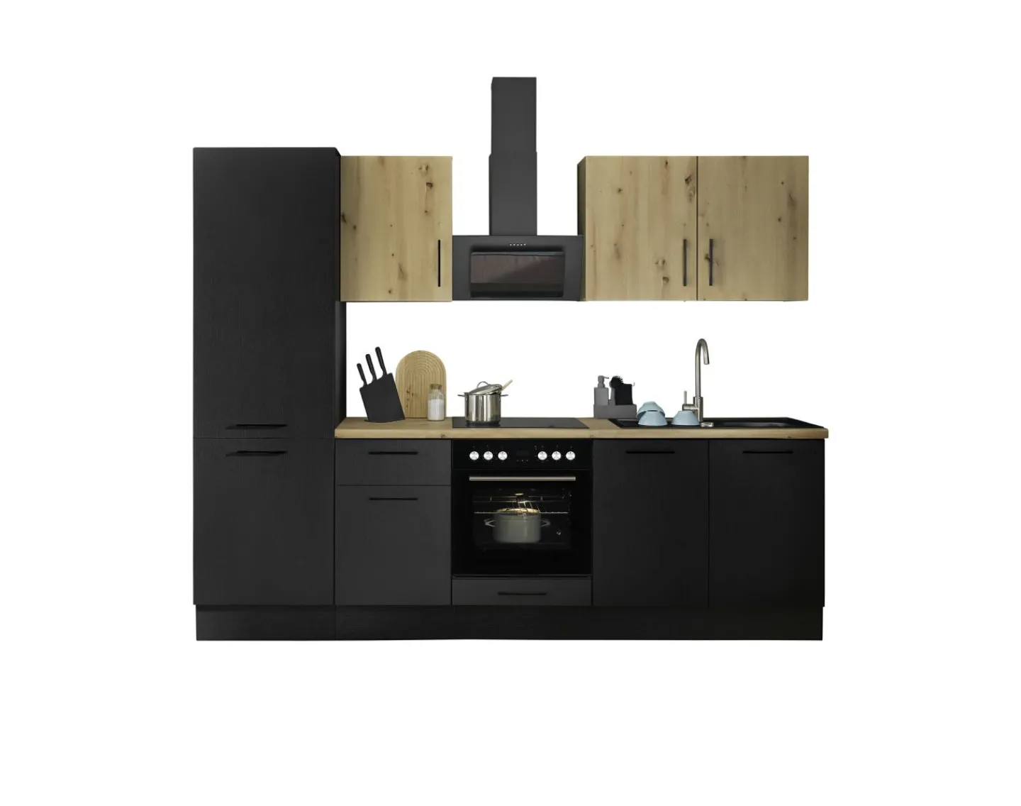 Bega BBK Küchenblock mit E-Geräten CORNWALL (Zeile-Kühlschrank) IV* Küchenzeilen Mit Geräten