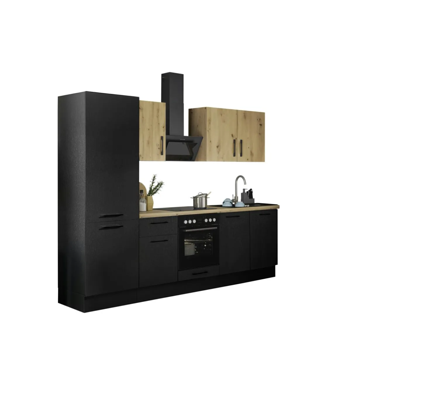 Bega BBK Küchenblock mit E-Geräten CORNWALL (Zeile-Kühlschrank) IV* Küchenzeilen Mit Geräten