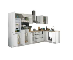 Bega BBK Küchenblock mit E-Geräten CORNWALL (Ecke-Backofen-Kühlschrank) III* Küchenzeilen Mit Geräten