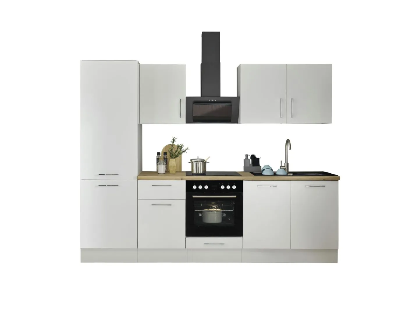 Bega BBK Küchenblock mit E-Geräten CORNWALL (Zeile-Kühlschrank) II* Küchenzeilen Mit Geräten