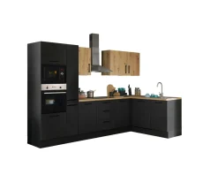 Bega BBK Küchenblock mit E-Geräten CORNWALL (Ecke-Backofen-Geschirrspüler-Mikrowelle) VII* Küchenzeilen Mit Geräten