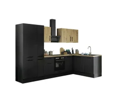 Bega BBK Küchenblock mit E-Geräten CORNWALL (Ecke-Geschirrspüler-Kühlschrank-Apotheker) IV* Küchenzeilen Mit Geräten
