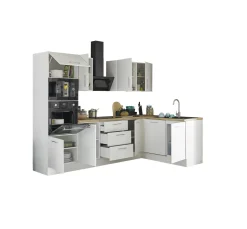 Bega BBK Küchenblock mit E-Geräten CORNWALL (Ecke-Backofen-Geschirrspüler-Mikrowelle) II* Küchenzeilen Mit Geräten