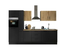 Küchenblock mit E-Geräten CORNWALL (Zeile-Backofen-Kühlschrank-Apotheker) V