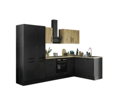 Bega BBK Küchenblock mit E-Geräten CORNWALL (Ecke-Kühlschrank-Apotheker) IV* Küchenzeilen Mit Geräten