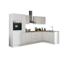 Bega BBK Küchenblock mit E-Geräten CORNWALL (Ecke-Backofen-Geschirrspüler-Kühlschrank) III* Küchenzeilen Mit Geräten