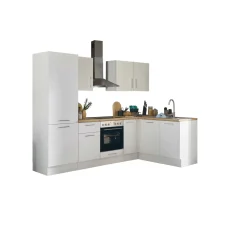 Bega BBK Küchenblock mit E-Geräten CORNWALL (Ecke-Kühlschrank) I* Küchenzeilen Mit Geräten