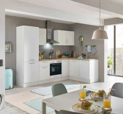 Bega BBK Küchenblock mit E-Geräten CORNWALL (Ecke-Kühlschrank) I* Küchenzeilen Mit Geräten