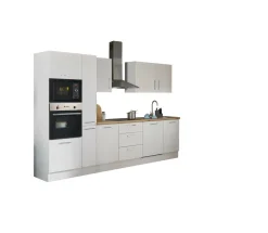 Bega BBK Küchenblock mit E-Geräten CORNWALL (Zeile-Backofen-Geschirrspüler-Mikrowelle-Apotheker) I* Küchenzeilen Mit Geräten