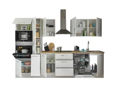 Bega BBK Küchenblock mit E-Geräten CORNWALL (Zeile-Backofen-Geschirrspüler-Mikrowelle-Apotheker) I* Küchenzeilen Mit Geräten