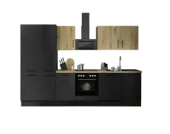 Küchenblock mit E-Geräten CORNWALL (Zeile-Geschirrspüler-Kühlschrank-Apotheker) IV