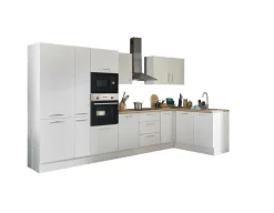 Bega BBK Küchenblock mit E-Geräten CORNWALL (Ecke-Backofen-Kühlschrank-Mikrowelle-Apotheker) I* Küchenzeilen Mit Geräten