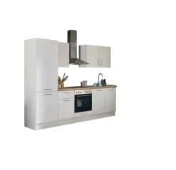 Bega BBK Küchenblock mit E-Geräten CORNWALL (Zeile-Kühlschrank) I* Küchenzeilen Mit Geräten