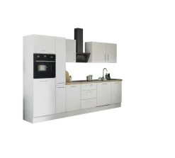 Bega BBK Küchenblock mit E-Geräten CORNWALL (Zeile-Backofen-Geschirrspüler-Kühlschrank-Apotheker) II* Küchenzeilen Mit Geräten