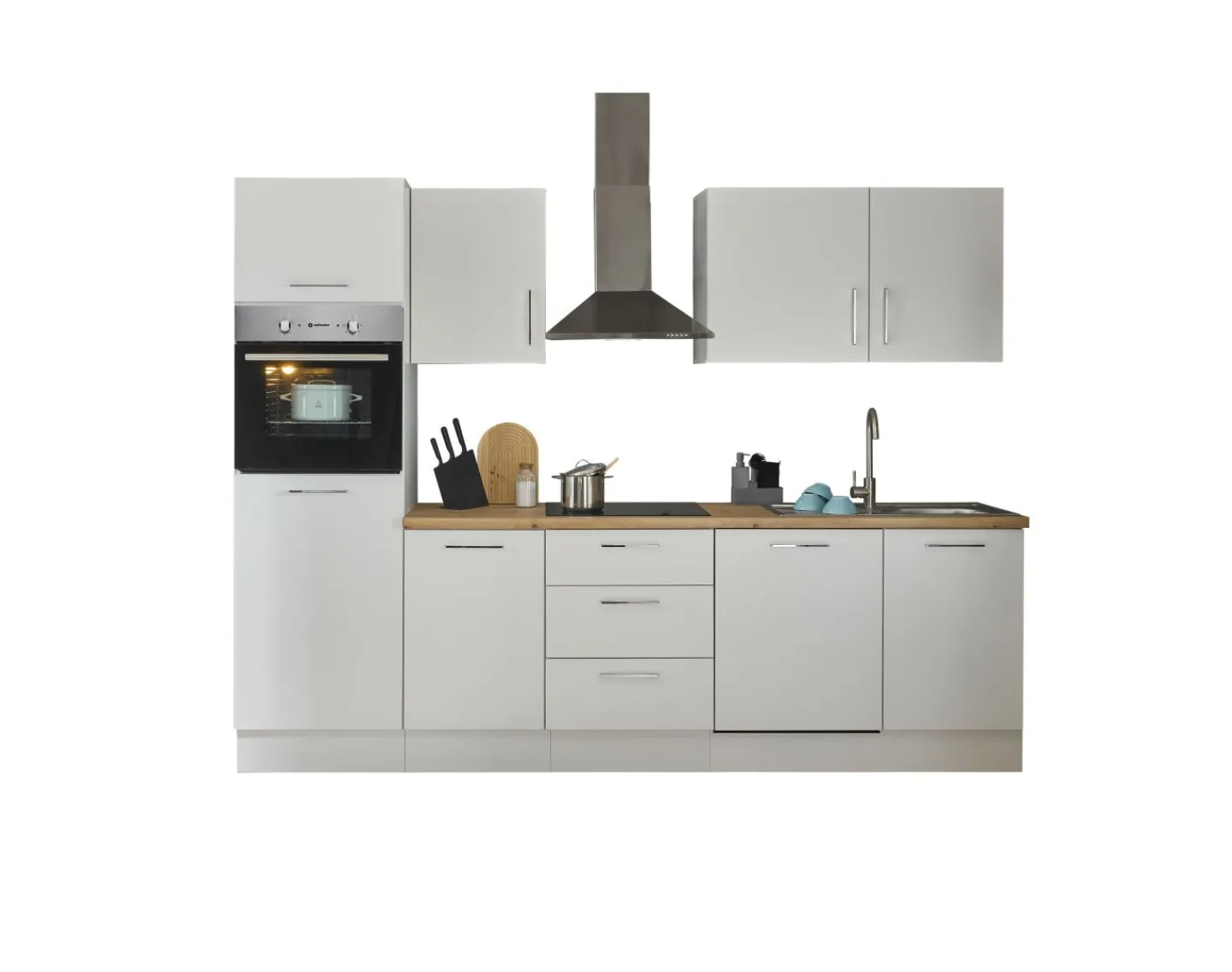 Bega BBK Küchenblock mit E-Geräten CORNWALL (Zeile-Backofen-Kühlschrank) III* Küchenzeilen Mit Geräten