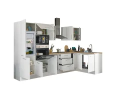 Bega BBK Küchenblock mit E-Geräten CORNWALL (Ecke-Backofen-Kühlschrank-Mikrowelle) I* Küchenzeilen Mit Geräten