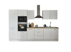 Küchenblock mit E-Geräten CORNWALL (Zeile-Backofen-Kühlschrank-Mikrowelle) I