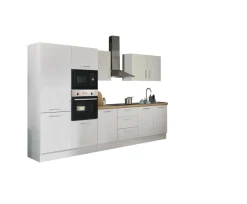 Küchenblock mit E-Geräten CORNWALL (Zeile-Backofen-Kühlschrank-Mikrowelle) I