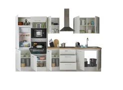 Küchenblock mit E-Geräten CORNWALL (Zeile-Backofen-Kühlschrank-Mikrowelle) I