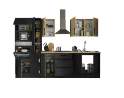 Bega BBK Küchenblock mit E-Geräten CORNWALL (Zeile-Backofen-Mikrowelle) IX* Küchenzeilen Mit Geräten